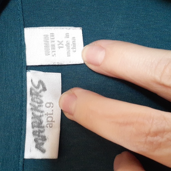 Apt.9 Marx Kors womens gorgeous deep teal stretch blouse size 1X - Picture 4 of 7